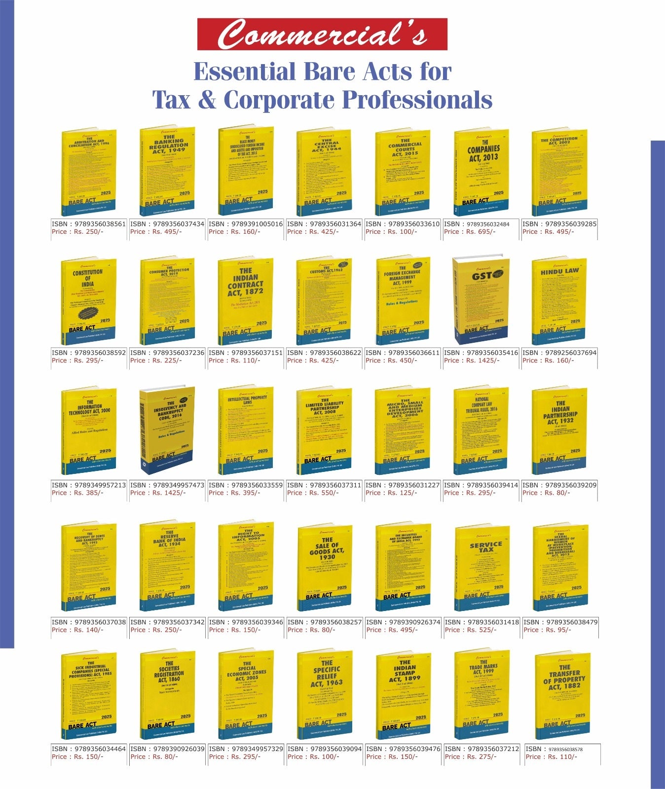 Essential Bare Acts for Tax & Corporate Professionals