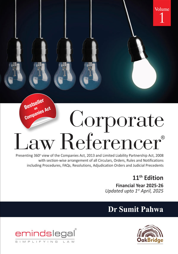 Law Referencer Set of 2 Volumes, Law Referencer 2 Volumes, Indian Corporate Law reference book, Corporate Law Textbook