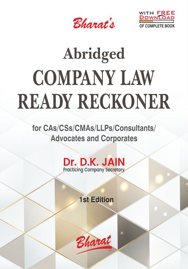 Abridged Company Law Ready Reckoner - Bharat Law House