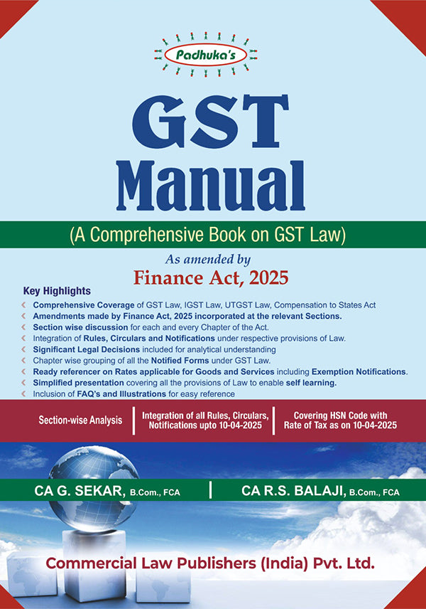 GST Manual (A Comprehensive Book on GST Law)