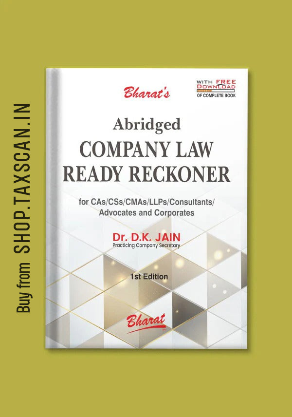 Abridged Company Law Ready Reckoner 1st Edition - book cover by Bharat Law House
