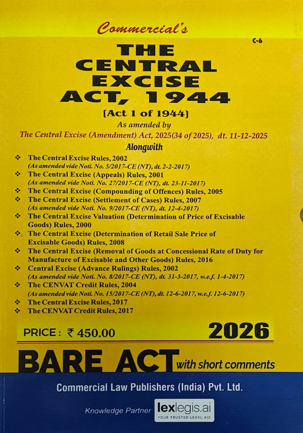 The central excise act 1944 - shopscan