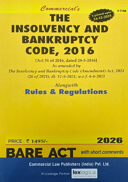 The Insolvency & Bankruptcy Code, 2016 - shopscan