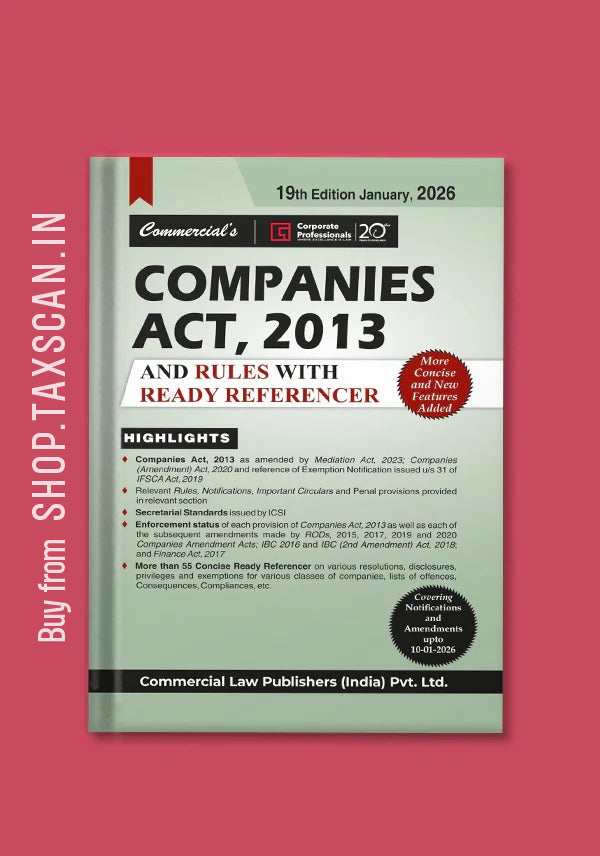 Companies Act 2013 and Rules with Ready Referencer - book cover by Commercial Law Publishers
