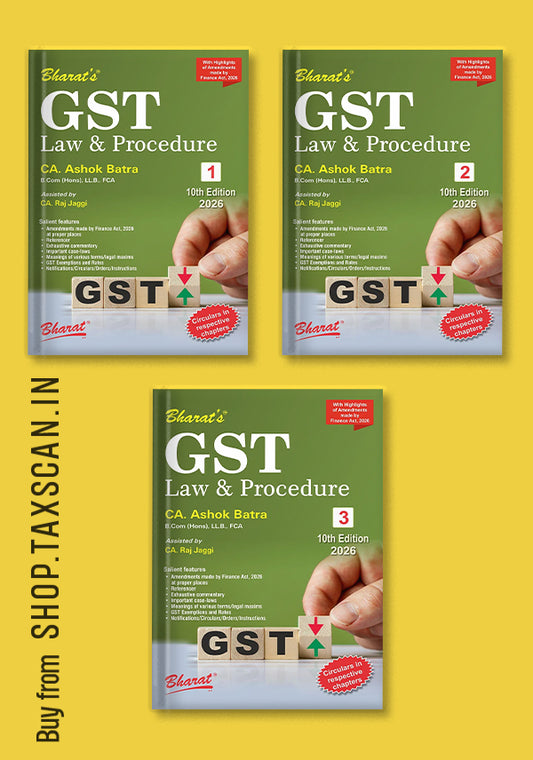 GST Law & Procedure (Set of 3 Volumes)