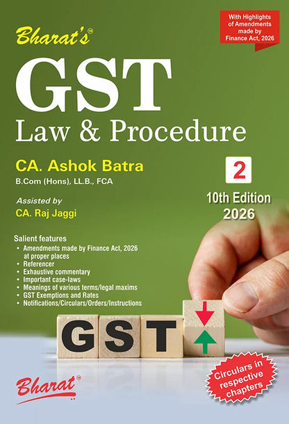GST Law & Procedure (Set of 3 Volumes)