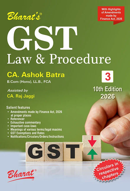 GST Law & Procedure (Set of 3 Volumes)