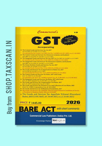 GST Incorporating - Bare Act (2026 Edition)