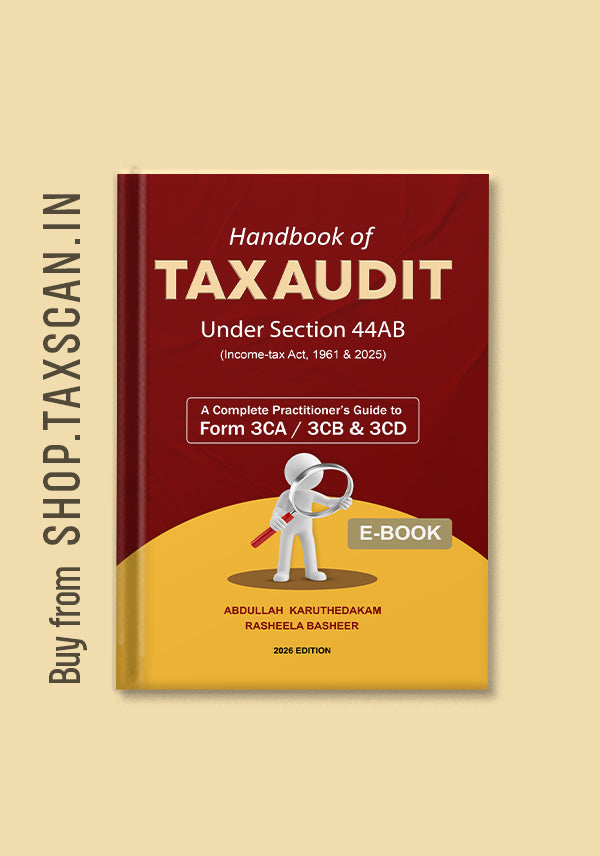 Handbook of Tax Audit Under Section 44AB Form 3CA 3CB 3CD 2026 Edition Ebook Cover by Taxscan
