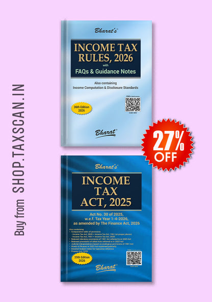 Income Tax Code 2026 - Bare Act + Rules combo set updated for AY 2026-27 with Finance Act 2026 - Bharat Law House