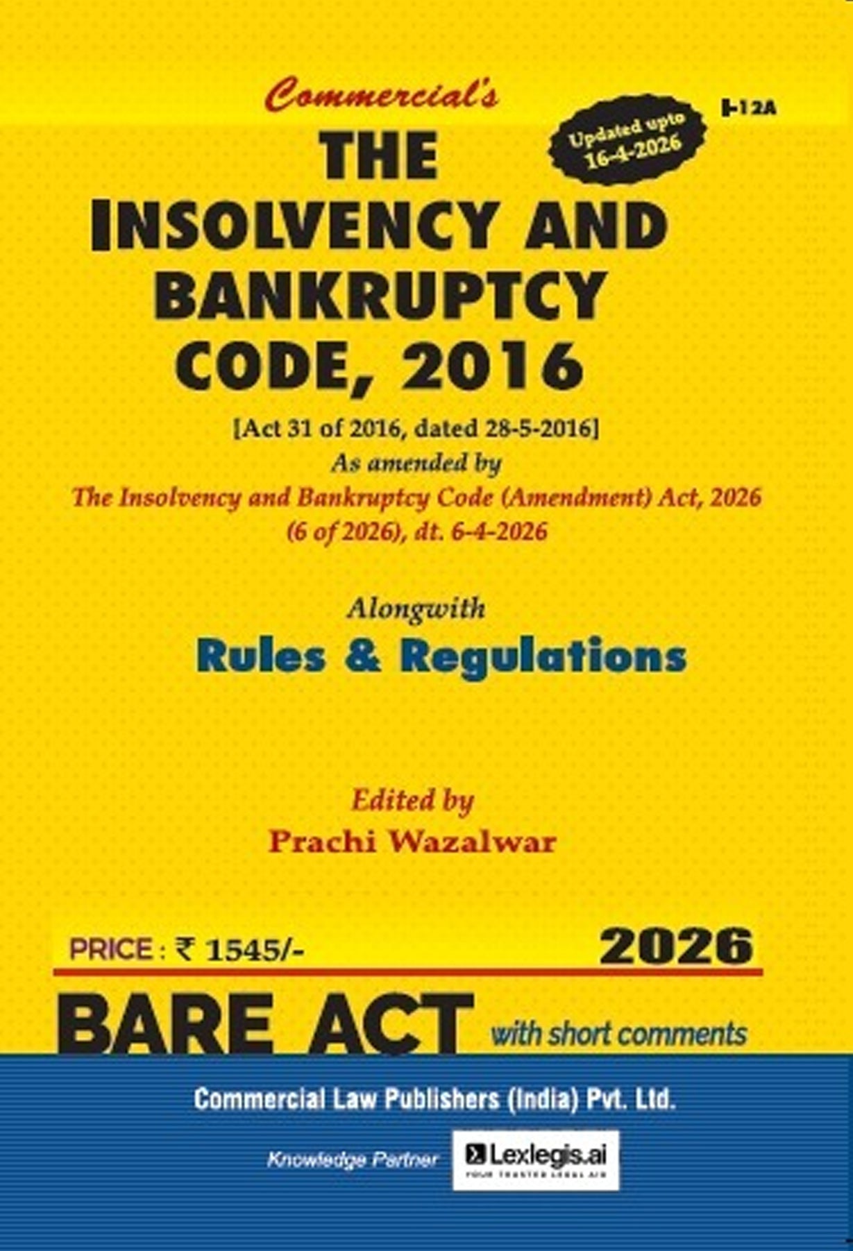 IBC 2016 with rules and regulations India law guide - Shopscan