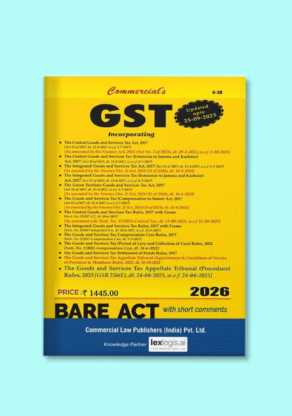 GST Incorporating - Bare Act [July 2025 Edition]