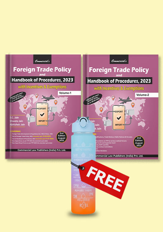 Foreign Trade Policy & Handbook of Procedures, 2023 (Set of 2 Vols.) + FREE Bottle
