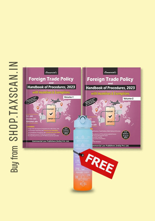 Foreign Trade Policy & Handbook of Procedures, 2023 (Set of 2 Vols.) + FREE Bottle