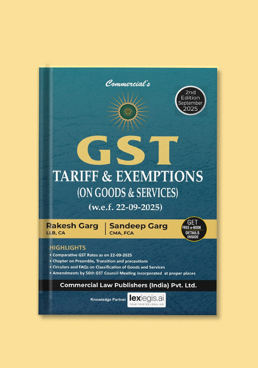 GST Tariff & Exemptions (on Goods & Services) w.e.f. 22.09.2025 (Free E-Book)