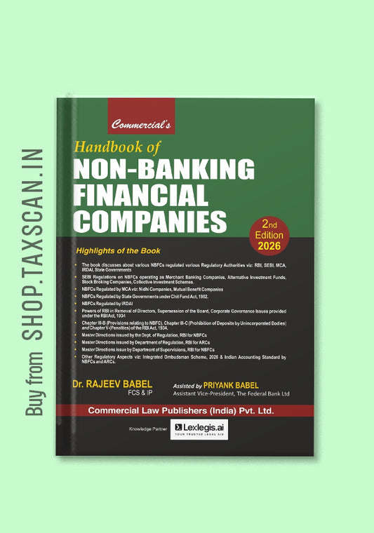 Handbook of Non-Banking Financial Companies covering NBFC laws and RBI regulations