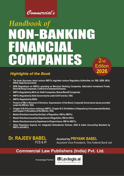 Handbook of Non-Banking Financial Companies covering NBFC laws and RBI regulations