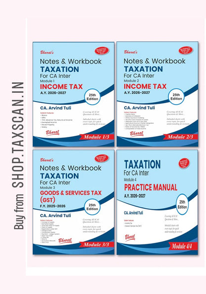 TAXATION For CA Inter – 4 Modules Set